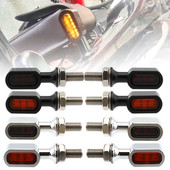 Motociklo galinio LED posūkio signalo važiavimo indikatoriaus lemputė juoda/chrominė, skirta Harley Sportster Bobber Mini Chopper Custom