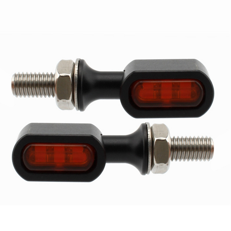 Motociklo galinio LED posūkio signalo važiavimo indikatoriaus lemputė juoda/chrominė, skirta Harley Sportster Bobber Mini Chopper Custom