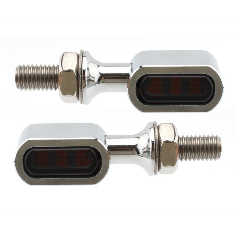 Motociklo galinio LED posūkio signalo važiavimo indikatoriaus lemputė juoda/chrominė, skirta Harley Sportster Bobber Mini Chopper Custom