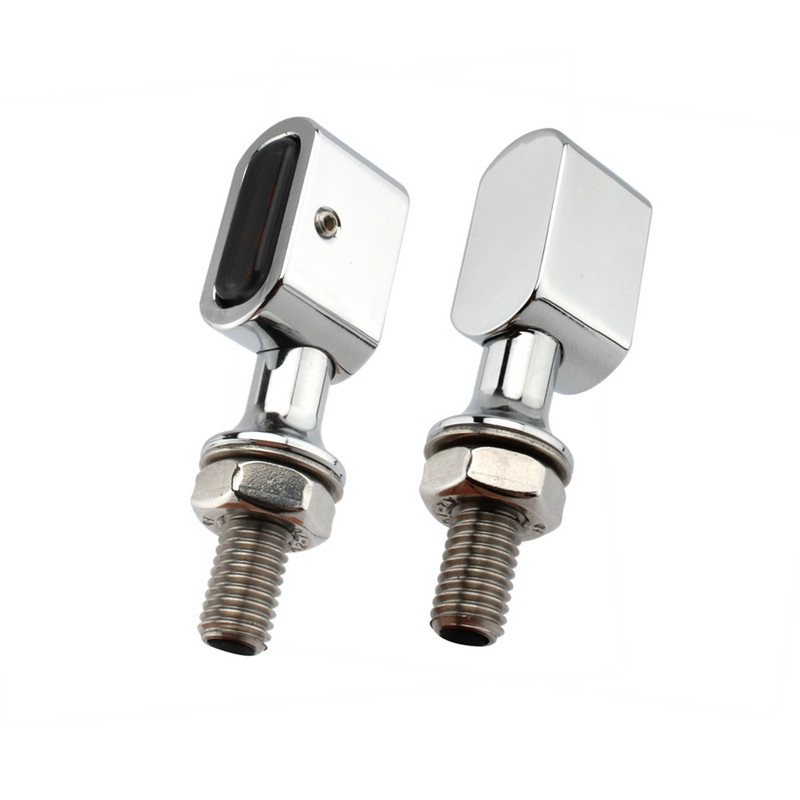 Motociklo galinio LED posūkio signalo važiavimo indikatoriaus lemputė juoda/chrominė, skirta Harley Sportster Bobber Mini Chopper Custom