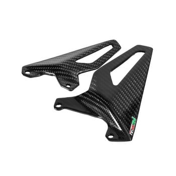 Предпазител за петата на мотоциклет от въглеродни влакна Rearset Plate Foot Peg Protector за Ducati Panigale V4S V4 2018 2019