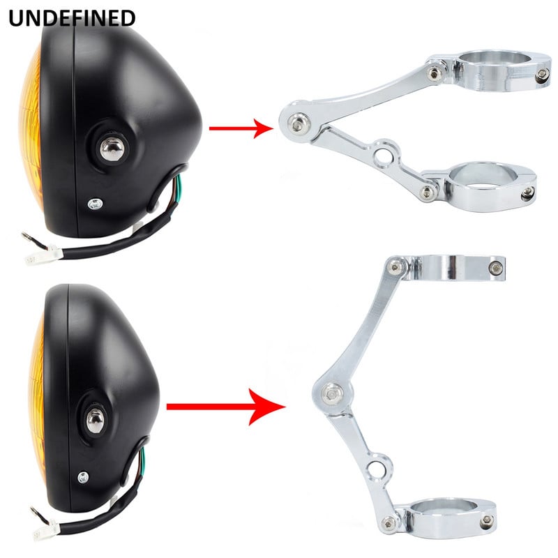 Držiak motocyklového svetlometu, svorka 39 mm - 41 mm, držiak CNC vidlicovej trubice, držiak reflektora pre Harley Cafe Racer Chopper Bobber Universal