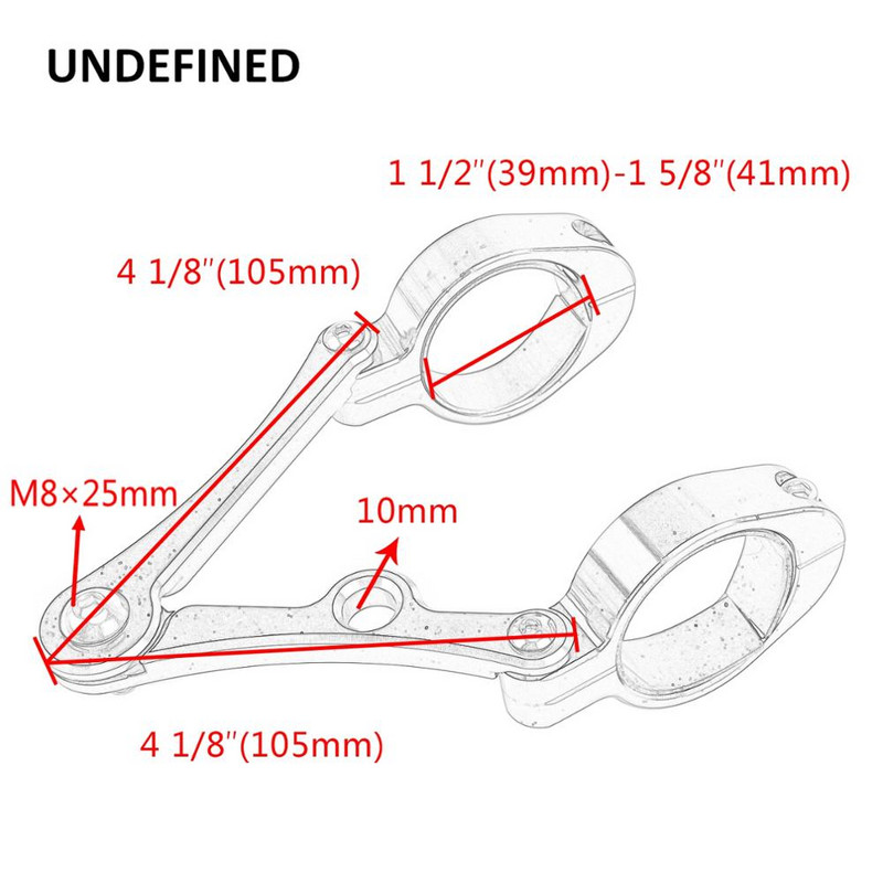 Držiak motocyklového svetlometu, svorka 39 mm - 41 mm, držiak CNC vidlicovej trubice, držiak reflektora pre Harley Cafe Racer Chopper Bobber Universal