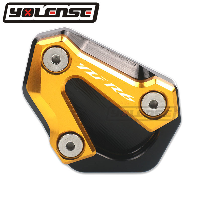 Suport pentru motociclete CNC Picior Suport lateral Extensie Pad Suport Placă Mărire Stand pentru YAMAHA YZF-R6 YZF R6 YZFR6 2006-2016 2015