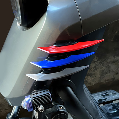 2 buc. Aripa universală pentru motocicletă, spoiler aerodinamic, spoiler lateral, autocolant aripă dinamică pentru scuter de motocicletă
