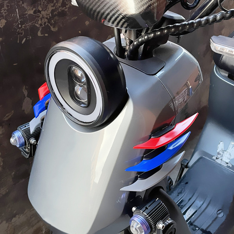 2 τμχ Αυτοκόλλητο Universal Motorcycle Winglet Aerodynamic Spoiler Wing Side Spoiler Spoiler Dynamic Wing for Motorbike Scooter