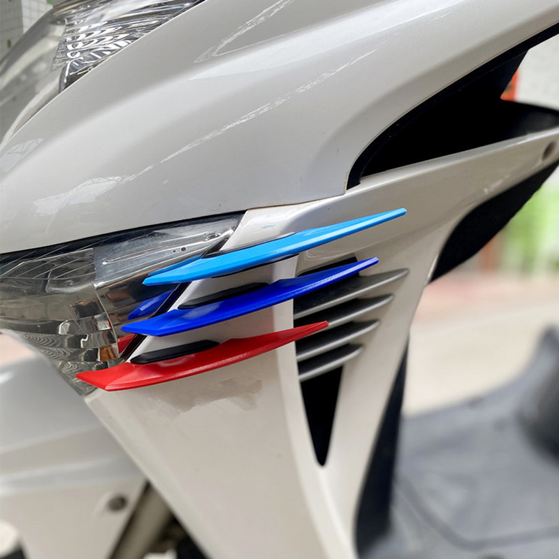 2 τμχ Αυτοκόλλητο Universal Motorcycle Winglet Aerodynamic Spoiler Wing Side Spoiler Spoiler Dynamic Wing for Motorbike Scooter