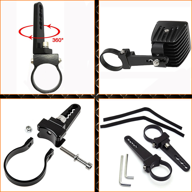 Nastaviteľné držiaky na montáž motocyklových LED reflektorov, držiak 4X4, držiak na pracovnú svetelnú trubicu pre terénne LED svetlá