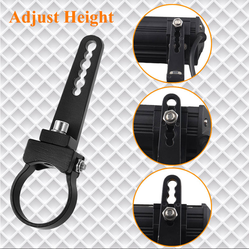 Nastaviteľné držiaky na montáž motocyklových LED reflektorov, držiak 4X4, držiak na pracovnú svetelnú trubicu pre terénne LED svetlá