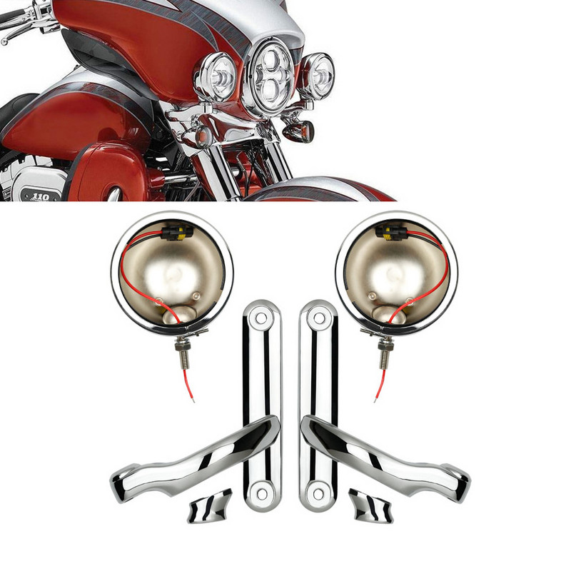 Suport pentru fară de ceață pentru motocicletă de 4,5 inci Suport pentru semnalizare de întoarcere de 4-1/2 inch Iluminare suplimentară pentru piese de cadru Street Glide FLHX 06-13