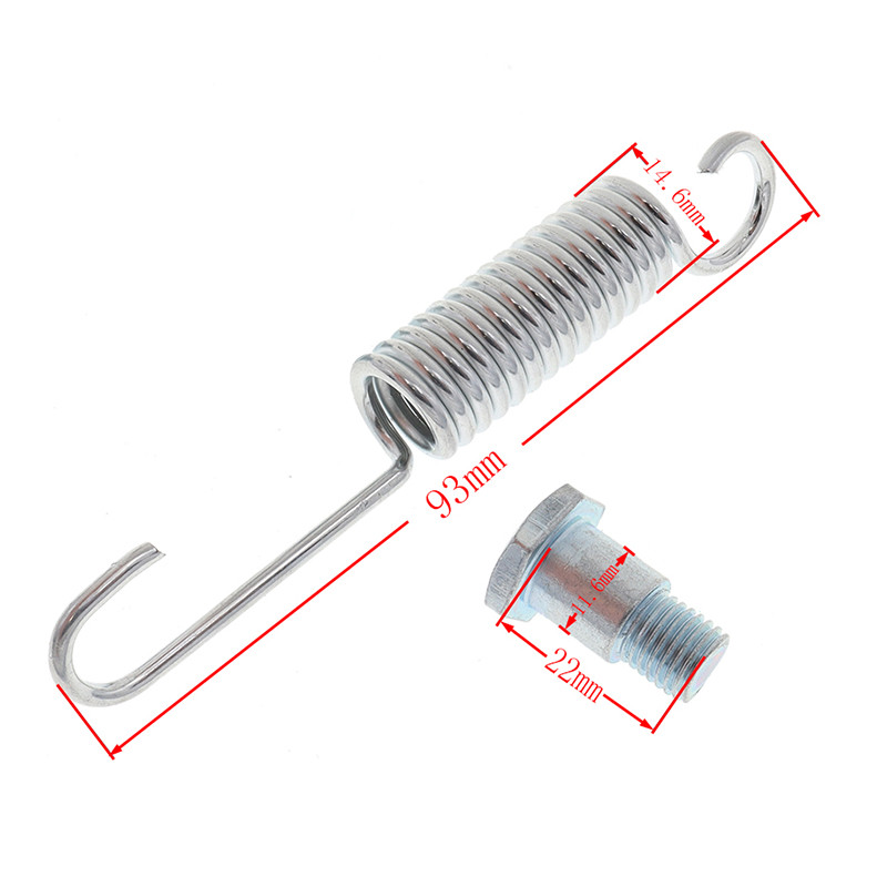 93 mm atraminio stovo spyruoklė, šoninio smūgio stovo įtempimo spyruoklė su varžtu, skirta CRF50 TTR Lifan YX Zongshen SSR purvo duobės dviračiui
