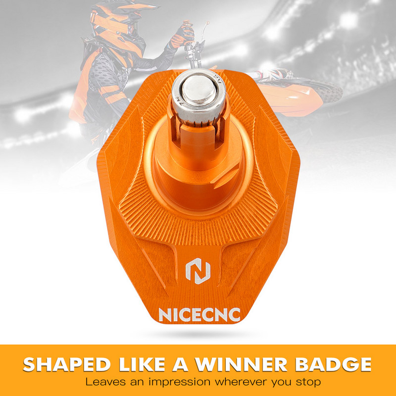 NiceCNC pre KTM XC XCW XCF XCFW EXC EXCF 125-530 150 200 250 300 350 450 2008-2023 Bočný stojan, zväčšovacia doska stojana