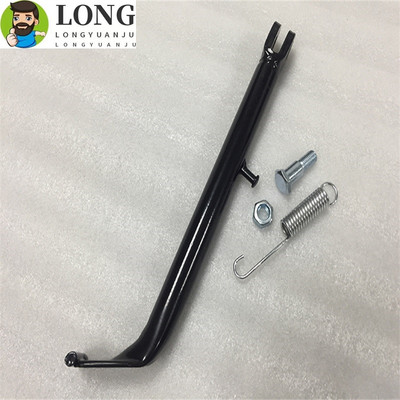 Čierny bočný stojan na motorku s odolnou sadou držiakov nôh s pružinovou skrutkou Vintage pre Honda WY125 WY 125 125cc