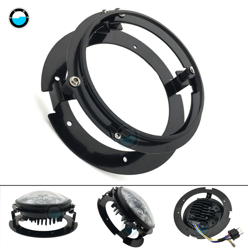 5 3/4"-es fényszóró tartógyűrű 5,75"-es kerek LED-es fényszóróhoz, motorkerékpárhoz Rozsdamentes acél motorkerékpár-tartozékok.