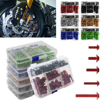 190PCS Пълни болтове за обтекател Винт за Kawasaki ZX6R ZX7R ZX9R ZX10R ZX12R ZX14R Versys 650 Ninja 650R 1000 Z750 Z1000 ZZR600