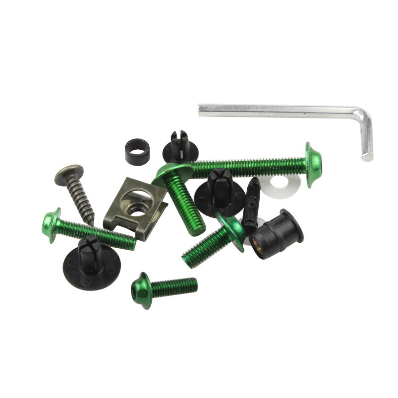 190 vnt. pilno sandarinimo varžtų varžtas, skirtas Kawasaki ZX6R ZX7R ZX9R ZX10R ZX12R ZX14R Versys 650 Ninja 650R 1000 Z750 Z1000 ZZR600