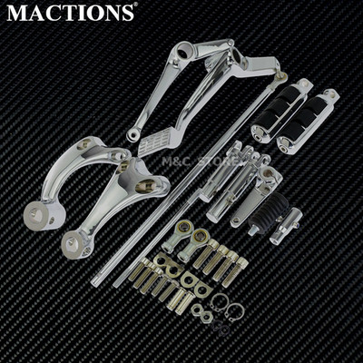 Motorkerékpár előremenő kezelőszervek komplett készlet csapok karok és összekötő elemek Harley Sportster 883 1200 XL Iron Custom Super Low 1991-2022-hez