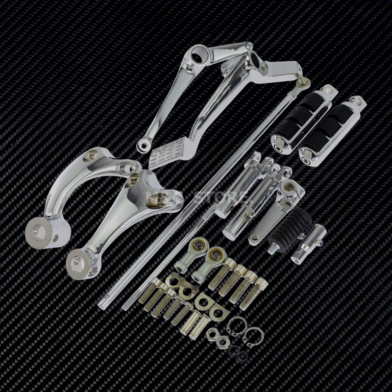 Motorkerékpár előremenő kezelőszervek komplett készlet csapok karok és összekötő elemek Harley Sportster 883 1200 XL Iron Custom Super Low 1991-2022-hez