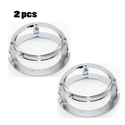 1 ks čierna/chrómová 5 3/4" 5,75 palcová súprava držiakov svetlometov pre motocykel, držiaky s krúžkom pre 5,75 palcové LED svetlomety