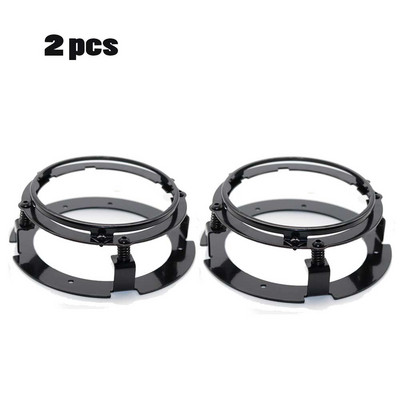 1 ks čierna/chrómová 5 3/4" 5,75 palcová súprava držiakov svetlometov pre motocykel, držiaky s krúžkom pre 5,75 palcové LED svetlomety