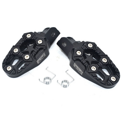 1 paar universaalseid 8 mm metallist mootorratta jalapulgad, pedaalid, vedruga jalatoed poriratta jaoks