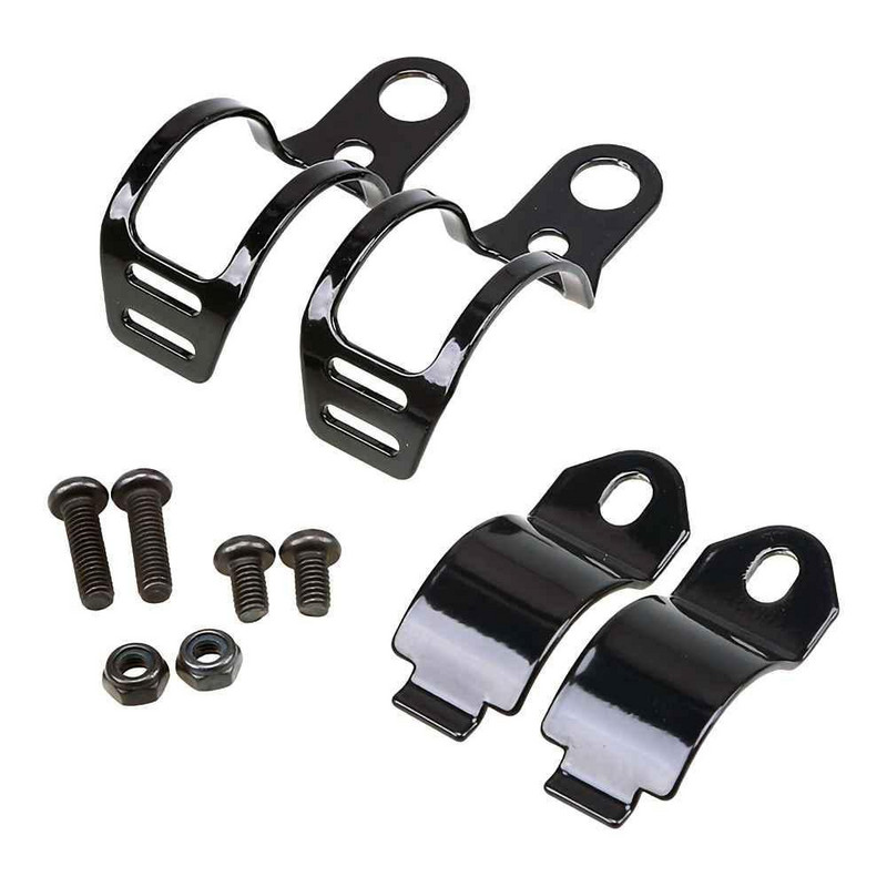 1 pár univerzálnych držiakov smerových svetiel pre motocykle pre upevnenie predného tlmiča nárazov vozidla, držiak smerových svetiel