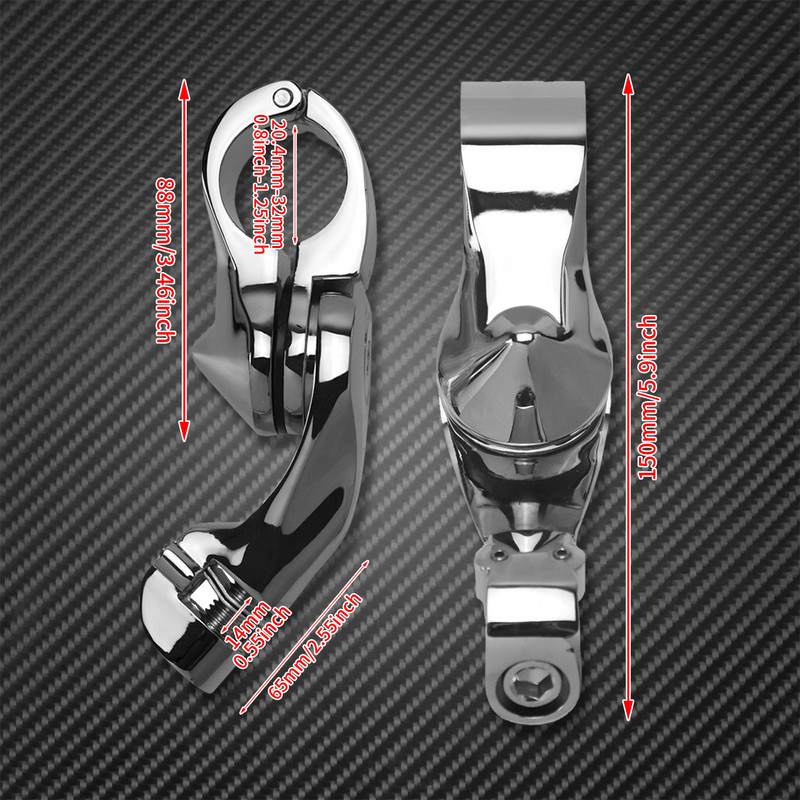 Motocyklové 32mm 1-1/4" stupačky, kolíky na diaľničný nárazník, krátke svorky, držiak ochranného krytu motora pre Harley Dyna Softail Touring Road King