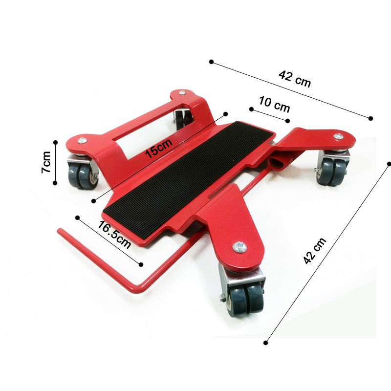Mover de reparare a motocicletei, placă de oțel, instrument pentru rulmenți în mișcare, roată universală pentru mișcare, sarcină maximă 400 kg, HZYEYO, T-042