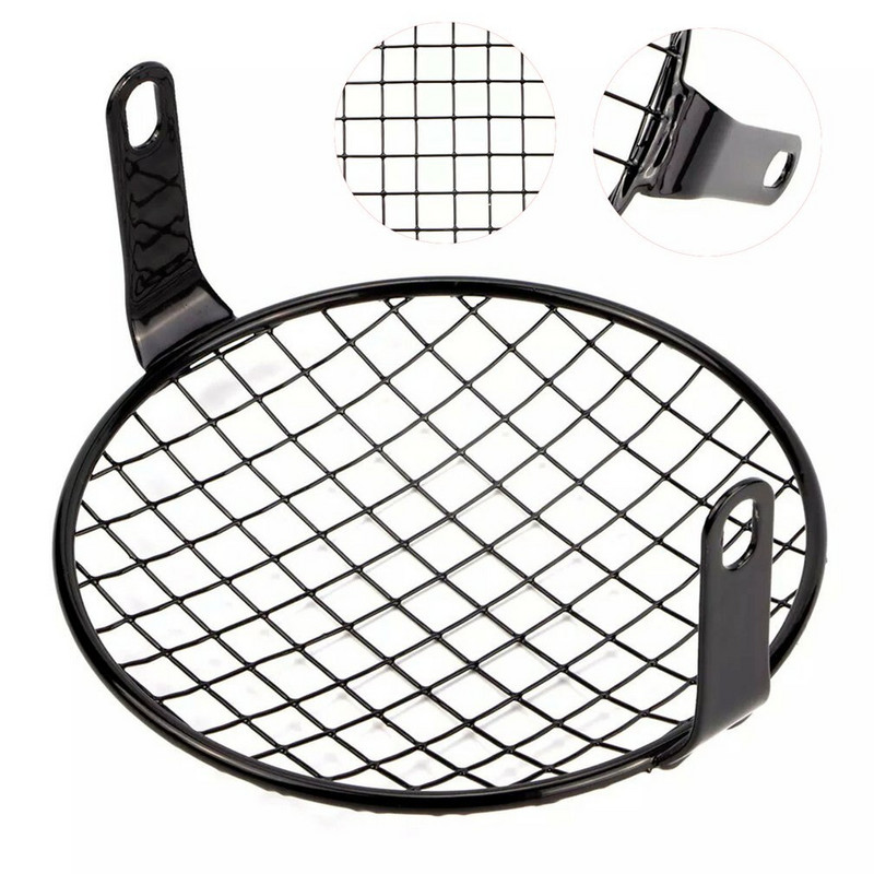 Protector universal pentru faruri vintage pentru motociclete de 7 inchi. Capac pentru lămpi cu lumină pentru grătar, abajur din plasă metalică modificată