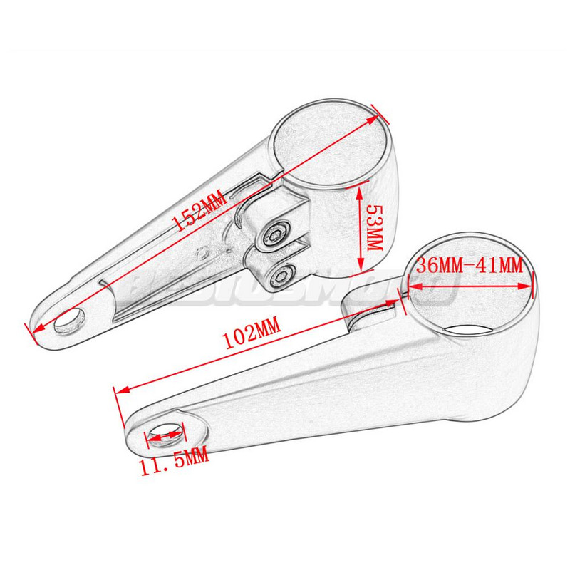 Univerzálny držiak svetlometov na motocykel 35 mm - 41 mm, nastavovač vidlicových uší, držiak svorky pre Chopper Bobber Cafe Racer
