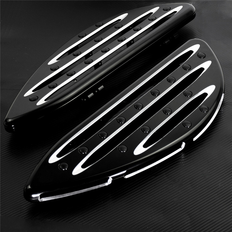 Motorkerékpár első feszített vezető padlólemezek fekete pedál Harley Touring Road Glide Electra Glide Street Glide Softail Dyna