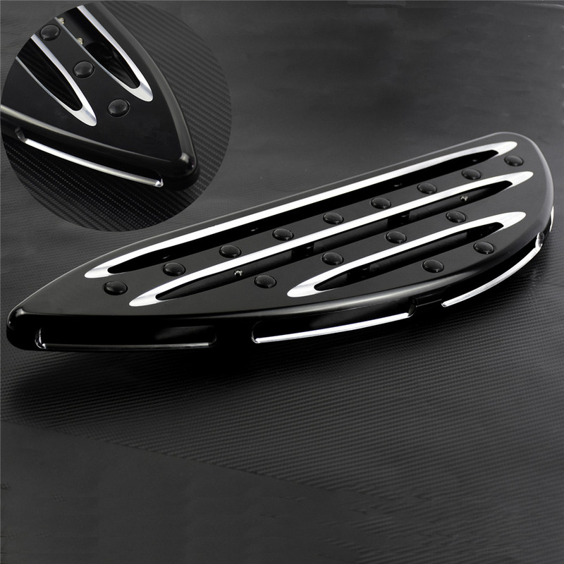 Motorkerékpár első feszített vezető padlólemezek fekete pedál Harley Touring Road Glide Electra Glide Street Glide Softail Dyna