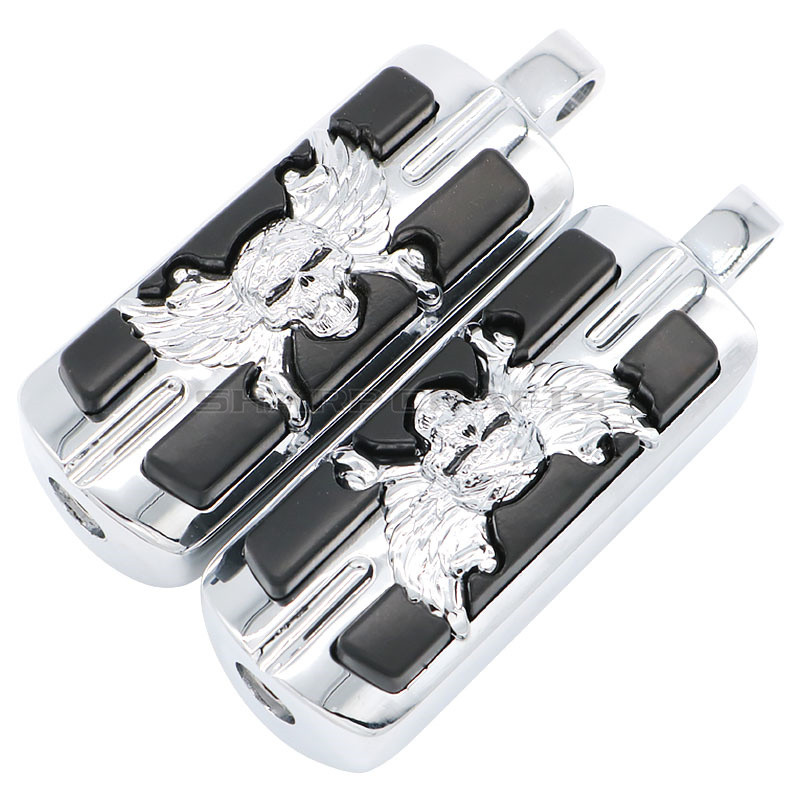 Motocyklové gumené opierky nôh s mužským držiakom, podlahová doska pre Harley Iron XL 883 1200 Street 750 500 Touring Custom Dyna Softail