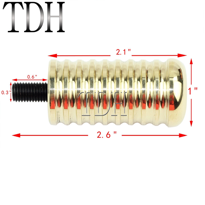 Sárgaréz bordázott tüskés váltócsap a Harley Sportster XL883 XL1200 XL48 XL72 lábujjváltó csapokhoz Street Chopper Cafe Racerhez