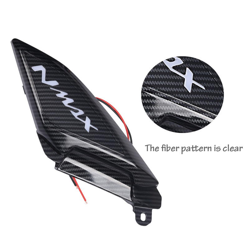 Motociklo galinis mažas šoninis dangtelis su lengvu dekoratyviniu dangteliu, anglies pluoštu, skirtas Yamaha Nmax155 Nmax 155 125 NMAX125 2020 2021 m.