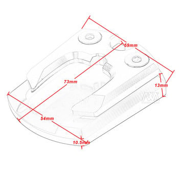 Για Yamaha Xmax 125 Side Stand Pad Μοτοσικλέτα Kickstand Μεγέθυνση για X-MAX 250 X-MAX300 Sidestand Extension