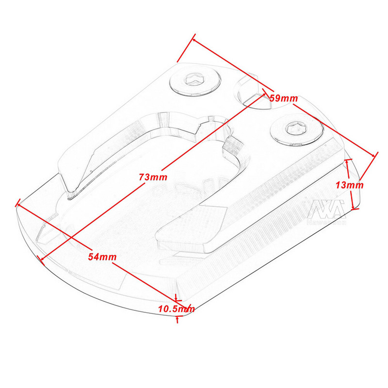 Pre Yamaha Xmax 125 Side Stand Pad Zväčšovač pre motocyklový stojan pre X-MAX 250 X-MAX300 Predĺženie bočného stojanu