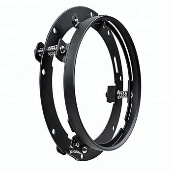 7-инчов черен/хромиран монтажен пръстен за монтажна скоба за 7-инчови кръгли LED фарове, фарове, аксесоари за мотоциклети