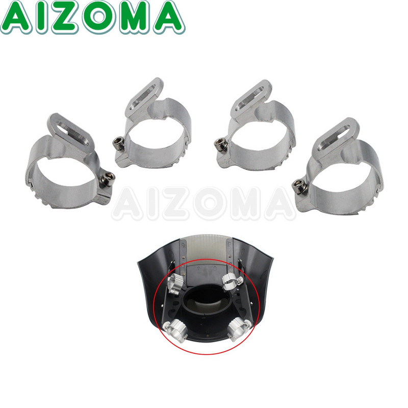 1 sada motocyklových štvrťových svetlometov, čelné sklo 35-50 mm, 45 mm, 49 mm, uchytenie vidlice pre Harley Sportster XL 883 1200 Dyna