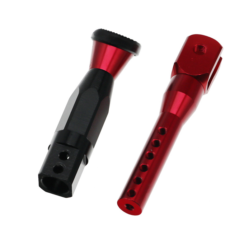 MoFlyeer motorkerékpár állítható magasságú, 21-25 cm-es támasztóállványok Motoros roller módosított lábtartó CNC alumínium ötvözet oldalsó állvány