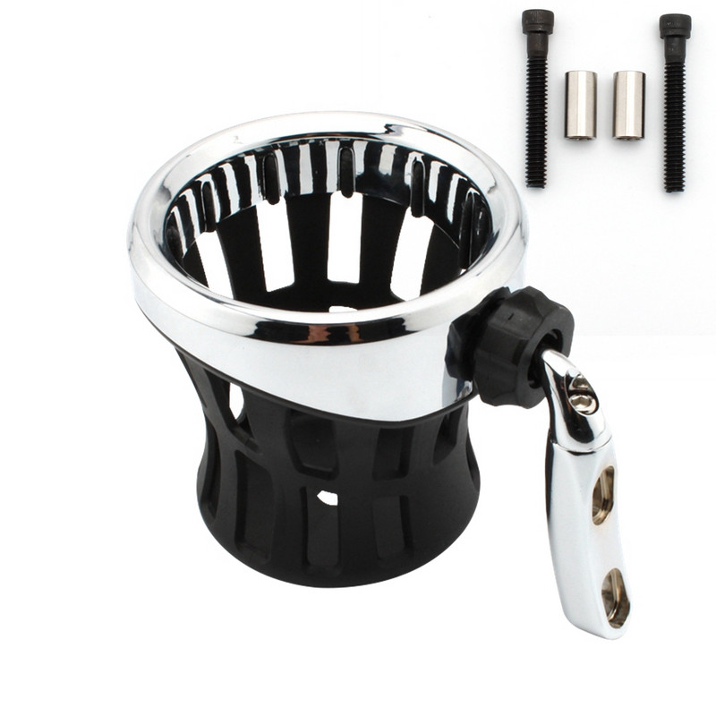 Motorkerékpár kormányra szerelhető italpohár vezető Italpohártartó Harley Road King Electra Glide Sportster Dyna Softail 1996-UP