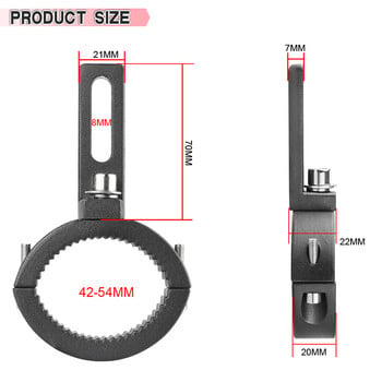 Държач за скоба за фарове на мотоциклет 42 mm-54 mm тръба за вилка лампа CNC дръжка за мотоциклет Монтажна скоба за броня Регулируема монтажна скоба
