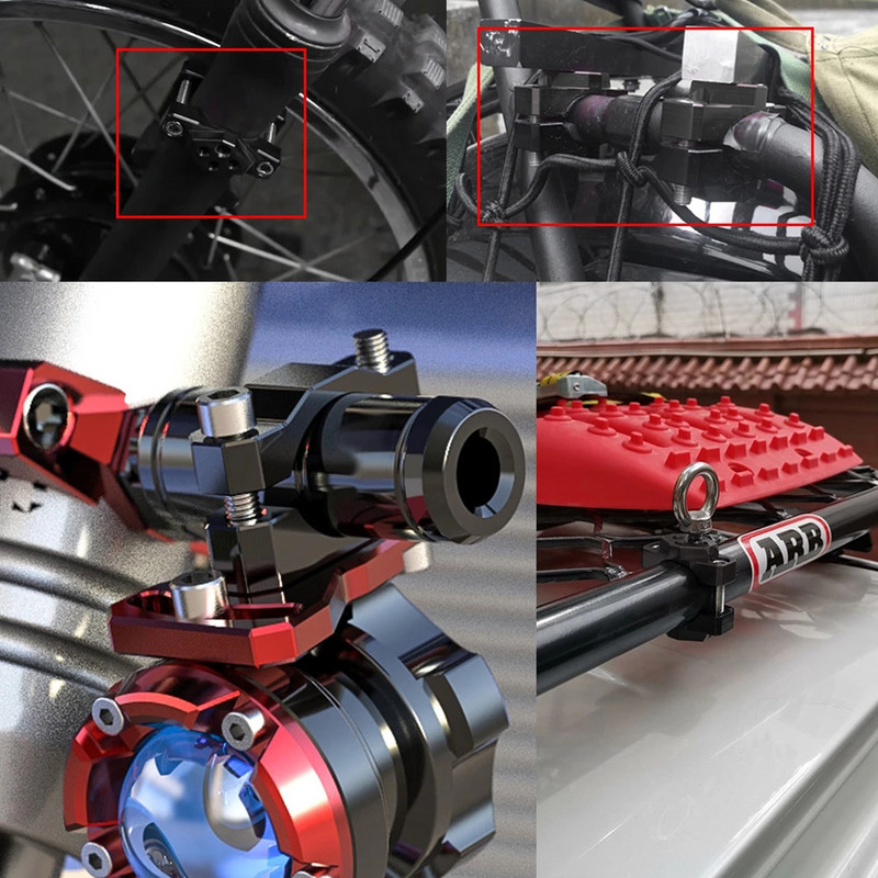 Motorkerékpár stent 17-32mm konzol lökhárító bilincs Kiegészítő spotlámpa fényszóró rögzítő kapocs Light telefon GPS kormánytartó