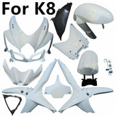 Nenatreté plastové diely pre Suzuki GSXR600-750 GSXR750 K8 2008 2009 2010 Karoséria motocykla, komponenty kapotáže, vstrekovanie ABS
