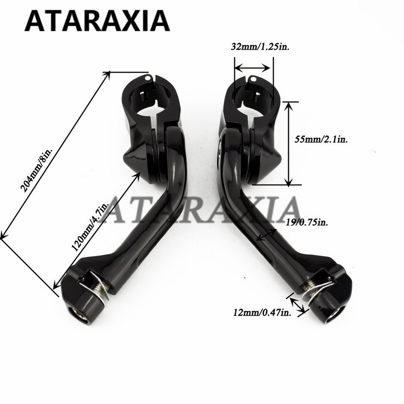 Motorkerékpár 32 mm-es motorvédő autópálya lábtartók lábtartó rögzítő lábtartó pedál Harley Touring Sportster XL883 Dyna Softailhez
