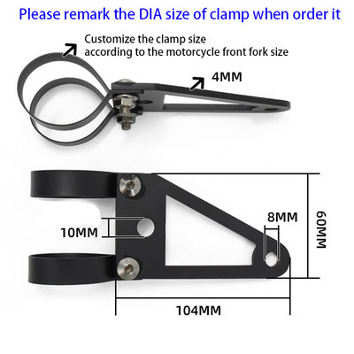 Testreszabott 27-60 mm-es univerzális alumínium és rozsdamentes acél fényszóró beállító tartó fényszóró rögzítő tartó retro motorkerékpárhoz