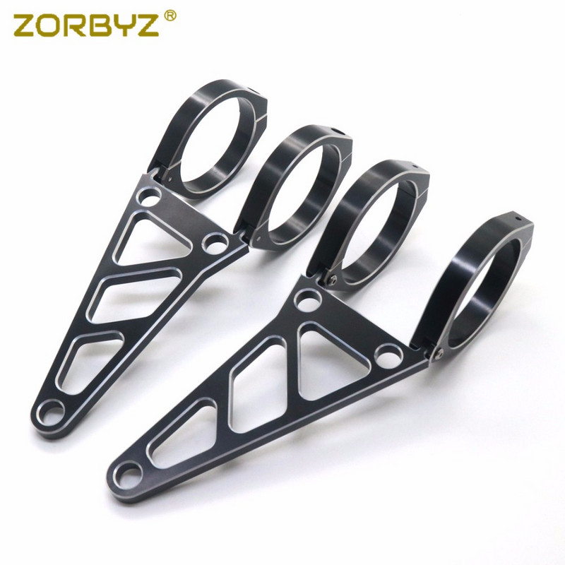 ZORBYZ 39mm/41mm/48mm/51mm/54mm/57mm fekete CNC motorkerékpár fényszóró-tartó villa bilincsek Harley Suzuki Triumph Hondához