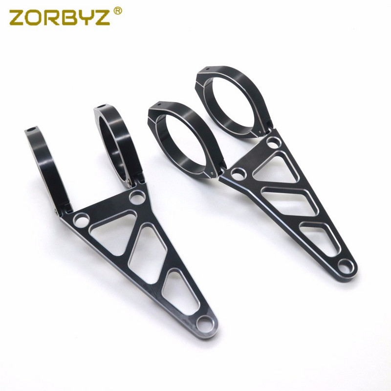 ZORBYZ 39mm/41mm/48mm/51mm/54mm/57mm fekete CNC motorkerékpár fényszóró-tartó villa bilincsek Harley Suzuki Triumph Hondához