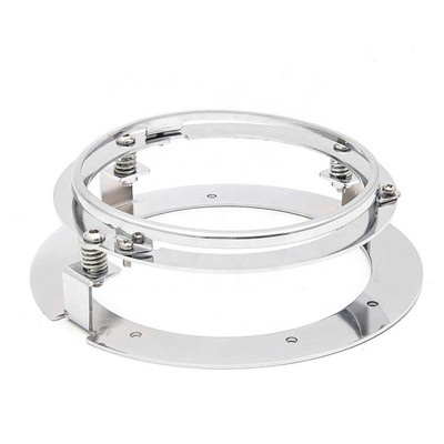 Čierny/chrómový montážny krúžok na motocykel 5 3/4" 5,75 palcov pre okrúhle LED svetlomety 5,75"