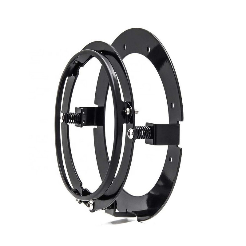 Čierny/chrómový montážny krúžok na motocykel 5 3/4" 5,75 palcov pre okrúhle LED svetlomety 5,75"